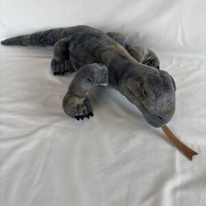 Wild Republic Cuddlekins Komodo Dragon Reptile Gray 24"L Realistic Plush